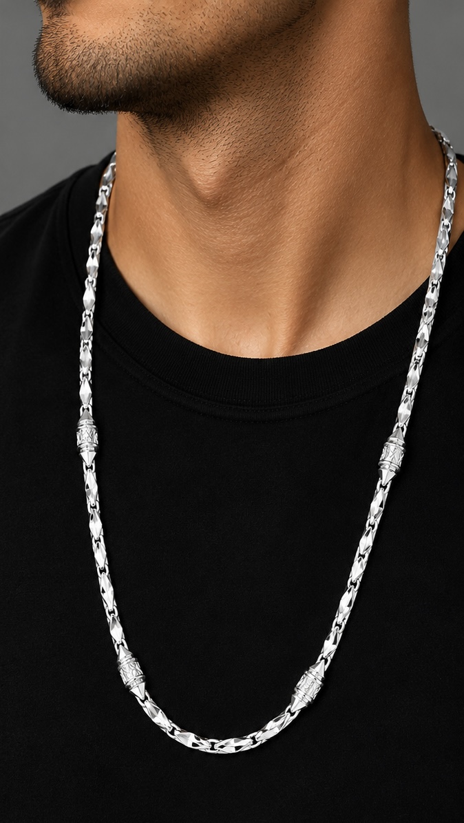 925 Sterling Silver Gents Chain | Premium Men’s Silver Chain CH559