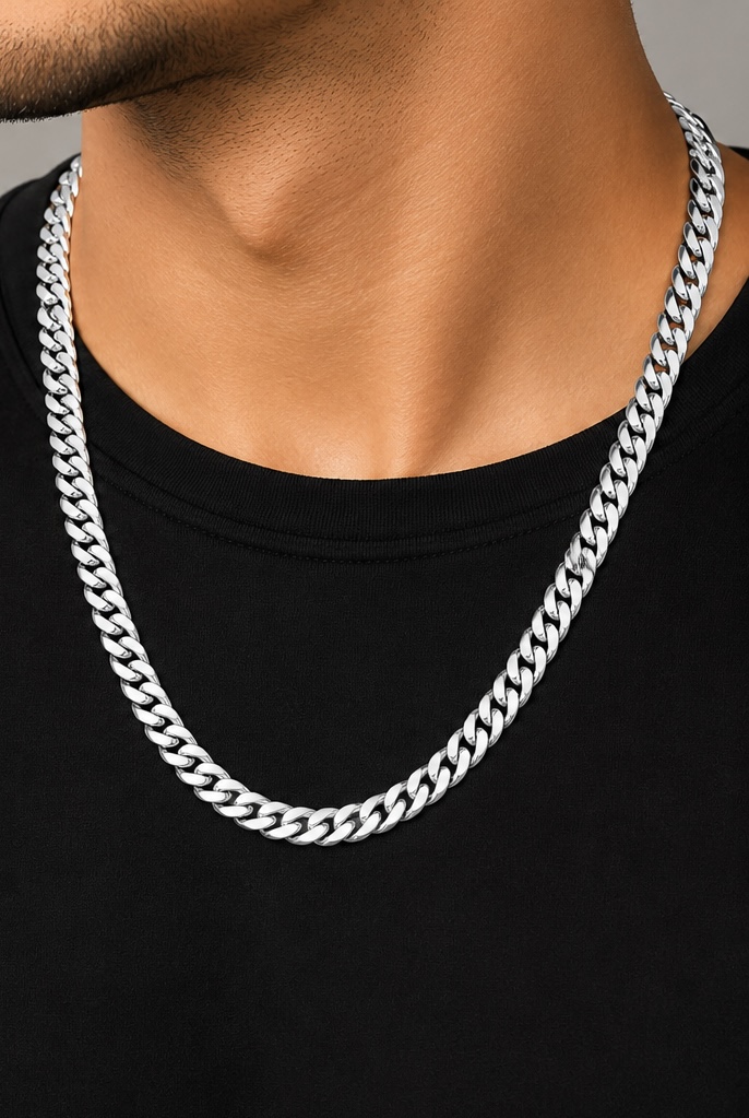 925 Sterling Silver Cuban Chain for Men CH471