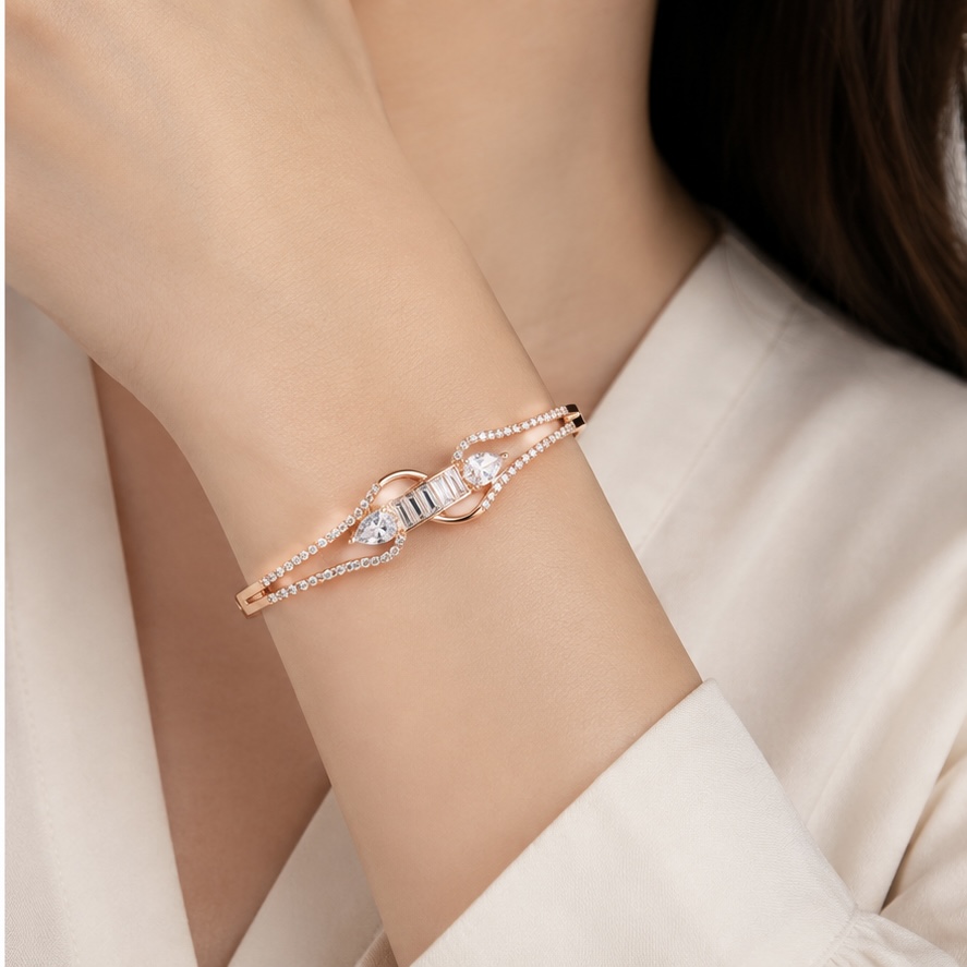 Rose Gold Designer Bracelet Kada for Women | 925 Sterling Silver BR131