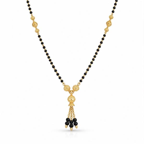 925 Silver Mangalsutra for Women – Gold Tone Traditional Pendant MS058