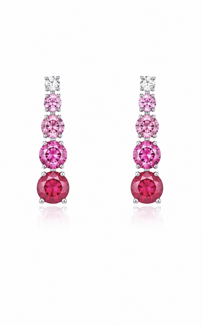 925 Sterling Silver Ruby Stone Earrings | Elegant Stud Earrings for Women ER127